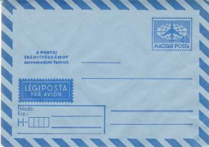 Hungary 4ft Airmail Envelope Unused VGC