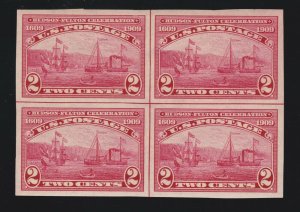 US 373 2c Hudson-Fulton Mint Centerline Block of 4 XF OG NH SCV $360