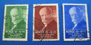 NORWAY  1935  -  SCOTT # B5, B6, B8  -   used   (Hn19)