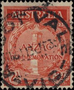 AUSTRALIA - 1935 - CDS OF ASCOT VALE (VIC) ON 2d SCARLET SG154