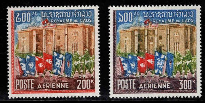 LAOS Scott C52-53 MNH** Flag set