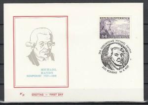 Austria, Scott cat. 1409. Composer Johann Hayden. First day cover.