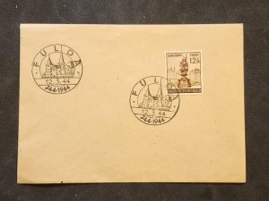 WW2 WWII Nazi German Third Reich cover letter FULDA 1944 w stamp  Special cancel