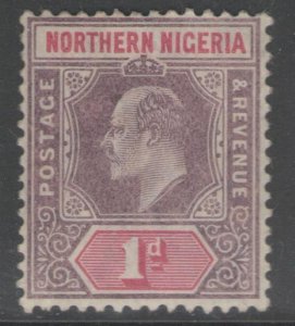 NORTHERN NIGERIA SG21 1905 1d DULL PURPLE & CARMINE MTD MINT