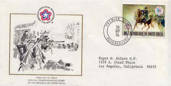 French West Africa, First Day Cover, Americana