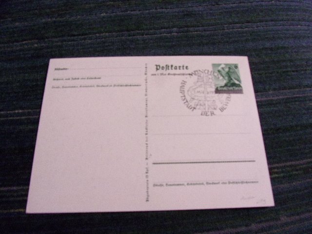 GERMANY WWII PROPAGANDA POSTAL CARD:  1939 WIR DANKEN UNSERM FURHER