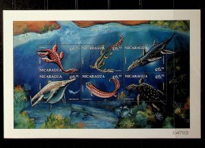 NICARAGUA Sc 1278 NH MINISHEET OF 1999 - DINOSAURS - (CT5)