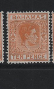Bahamas 1946 SG154c Ten pence- mounted mint (32201)