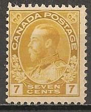 Canada #113 F-VF Unused CV $47.50 (F7)  