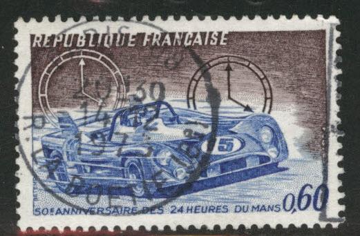 FRANCE Scott 1375 Used Le Mans stamp 1973