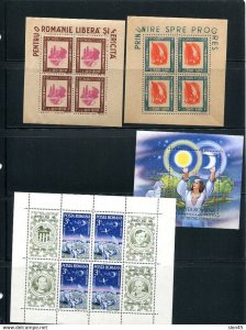 Romania 1947 and up  4 Sheets Space Apollo 16++ MNH 13675