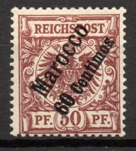 [AC] German Offices in Morocco 1899 Sc #6 Mi 6 Mint *Hinged* OG