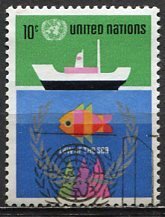 United Nations NY; 1974; Sc. # 254; Used Single Stamp