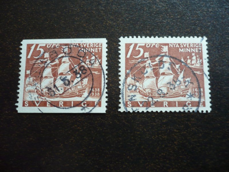 Stamps - Sweden - Scott# 269, 274 - Used Part Set of 2 Stamps