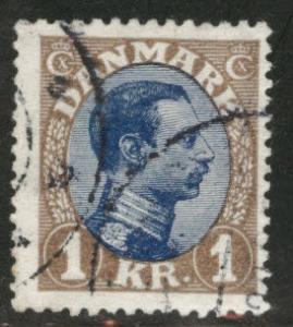 DENMARK  Scott 128 used 1922 stamp