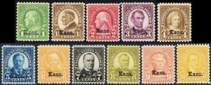 658-68, Mint VF NH Complete Set of Kans - Very Fresh! * Stuart Katz