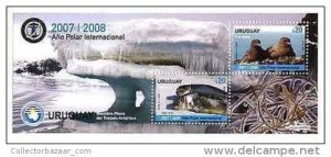 Antarctic Int. Polar year seal bird URUGUAY ice formations  Sc#2243 MNH STAMP