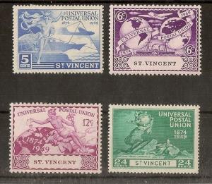 St Vincent 1949 UPU Set Mint