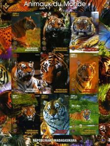 Malagasy 1999 WILD ANIMALS IN AFRICA Sheet Imperforated Mint (NH)