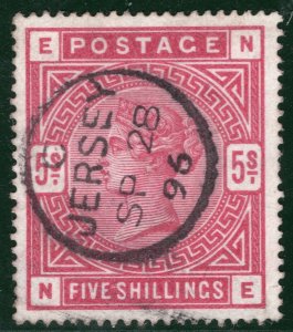 GB QV High Value SG.181 5s Crimson* JERSEY CDS 1896 Channel Islands c£250+REDG89 