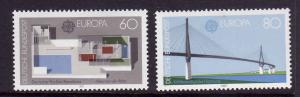 Germany-Sc#1505-6-unused NH Europa set-1987-