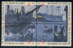 #1480-3 8¢ BOSTON TEA PARTY LOT OF 100 MINT STAMPS, SPICE UP YOUR MAILINGS!