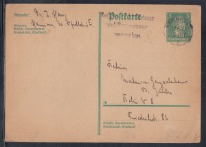 Germany - Hannover Jun 1927 Domestic Card