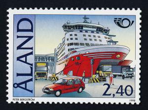 Aland 145 MNH Passenger Fewrry, Ship, Car, Truck