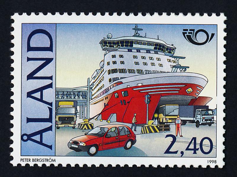 Aland 145 MNH Passenger Ferry, Ship, Car, Truck