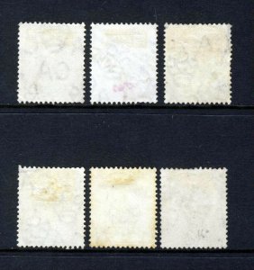 LEEWARD ISLANDS KE VII 1905-08 Wmk Mult Crown CA Part Set SG 29 to SG 34 VFU