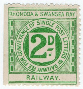 (I.B) Rhondda & Swansea Bay Railway : Letter Stamp 2d