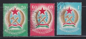 Hungary 856-858 Set U Coat Of Arms