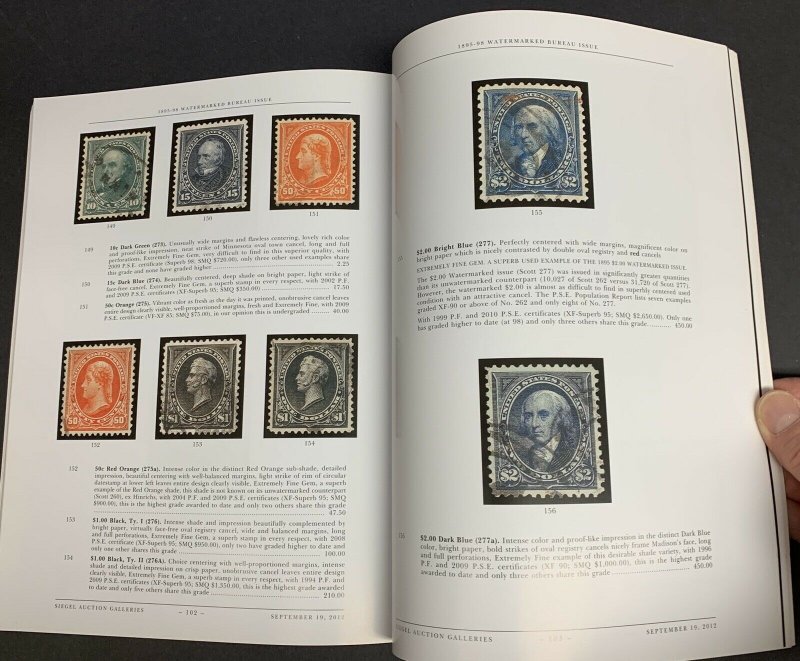 Natalee Grace, U.S. Used 1869-1901 Issues, R.A. Siegel, Sale 1027, Sept 19, 2012 