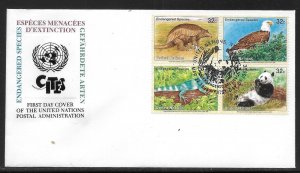 United Nations NY 660a 1995 Endangered Species Geneva Cachet FDC First Day Cover