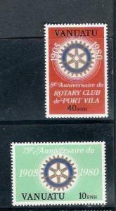 Rotary International, Emblem, Organization In French MNH 2V 1980 Vanuatu # 2053