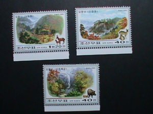 KOREA STAMP-2000 SC#4077-9 COLORFUL BEAUTIFUL MYOHYANG  MOUNTAIN STAMP SET