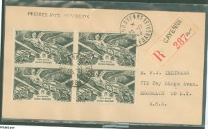 French Guiana #C11 On Cover Multiple