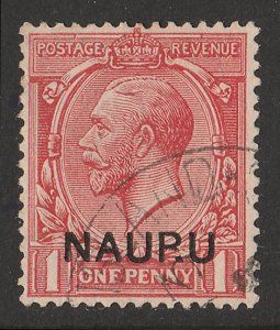 NAURU 1916 KGV 1d ERROR NAUP.U EXTREMELY RARE GENUINE USED ! 