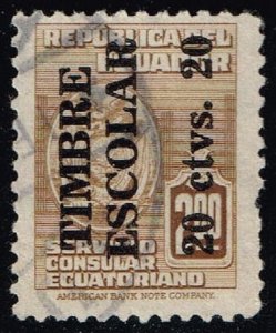 Ecuador #RA61 Surcharged Consular Service Stamp; Used (0.25)