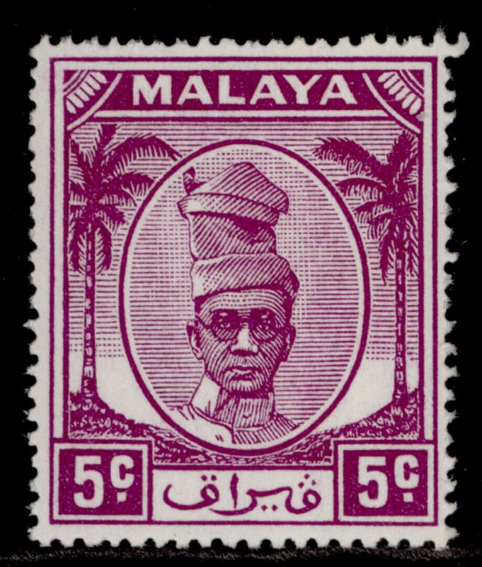 MALAYSIA - Perak GVI SG132, 5c bright purple, M MINT.