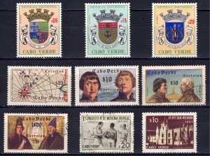 Cape Verde  #277-8,80-1,7,93,308-10*/u  CV $2.60