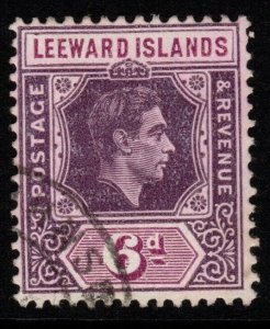 LEEWARD ISLANDS SG109b 1947 6d PURPLE & DEEP MAGENTA FINE USED