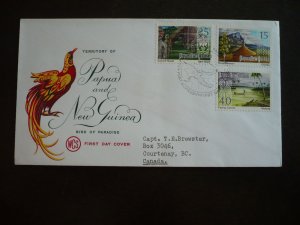Postal History - Papua New Guinea - Scott# 378,381,385 - First Day Cover