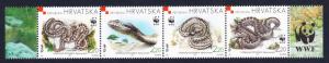 Croatia WWF Orsini's Viper Strip of 4v with WWF label SG#581-584 MI#500-503