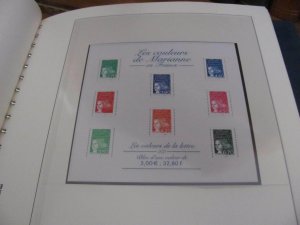 FRANCE MNH 2001-2004 LINDNER ALBUM COMPLETE W/SS &  BOOKLETS (94)