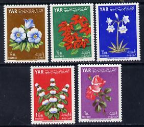 Yemen - Republic 1964 Flowers \'Postage\' set of 5 (SG 29...