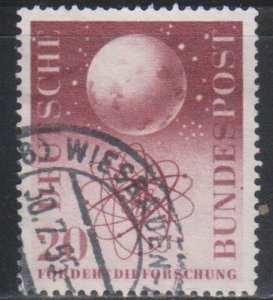 Germany,  20pf Globe and Atomic Symbol (SC# 731) Used