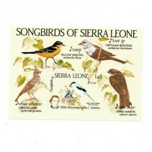 Sierra Leone 675 - Audubon - Souvenir Sheet - MNH