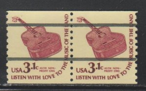 United States,  3.1c Guitar (SC# 1613a) MNH PAIR