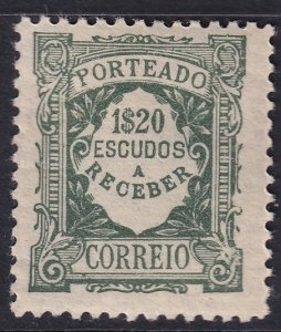 Portugal 1921 Sc J44 postage due MH*